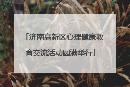 济南高新区心理健康教育交流活动圆满举行