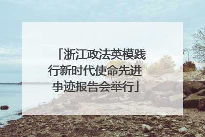 浙江政法英模践行新时代使命先进事迹报告会举行