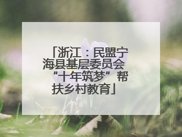 浙江：民盟宁海县基层委员会“十年筑梦”帮扶乡村教育