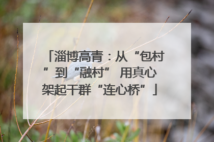 淄博高青：从“包村”到“融村” 用真心架起干群“连心桥”