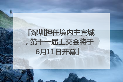 深圳担任境内主宾城，第十一届上交会将于6月11日开幕