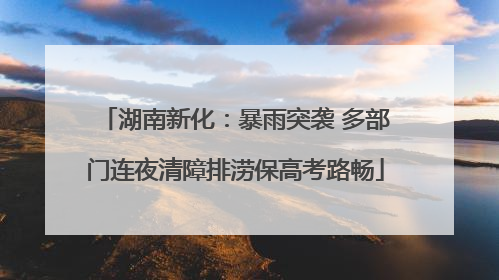 湖南新化：暴雨突袭 多部门连夜清障排涝保高考路畅