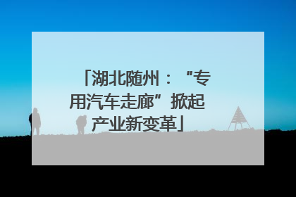 湖北随州：“专用汽车走廊”掀起产业新变革