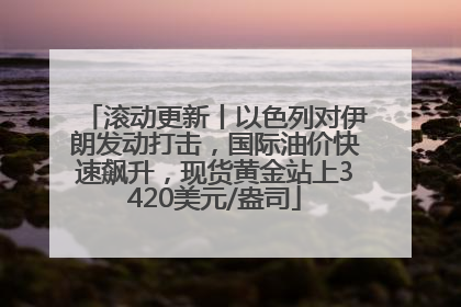 滚动更新丨以色列对伊朗发动打击，国际油价快速飙升，现货黄金站上3420美元/盎司