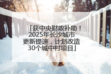 获中央财政补助！2025年长沙城市更新提速，计划改造30个城中村项目