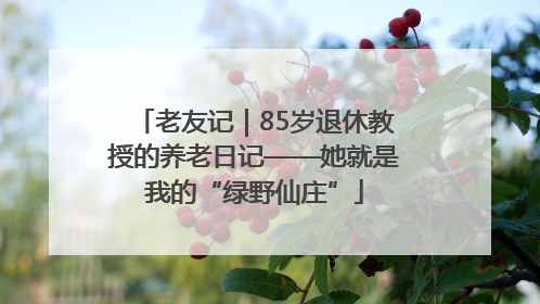 老友记｜85岁退休教授的养老日记——她就是我的“绿野仙庄”