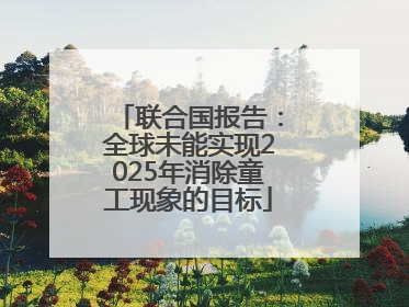 联合国报告：全球未能实现2025年消除童工现象的目标