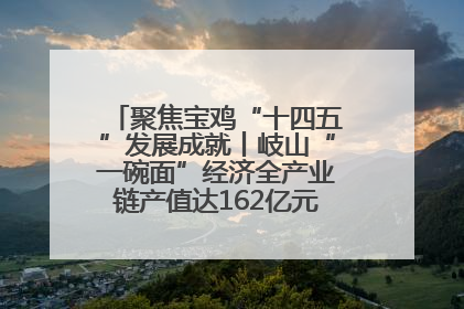 聚焦宝鸡“十四五”发展成就丨岐山“一碗面”经济全产业链产值达162亿元 入选全国典型县