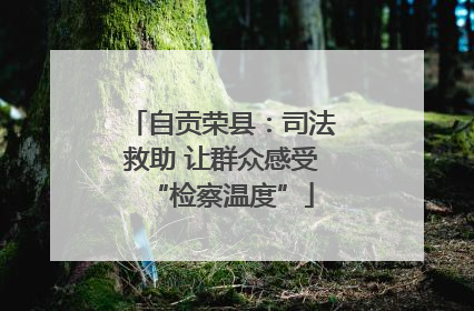 自贡荣县：司法救助 让群众感受“检察温度”