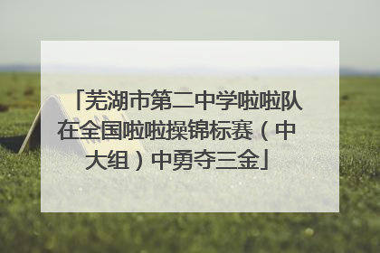 芜湖市第二中学啦啦队在全国啦啦操锦标赛（中大组）中勇夺三金
