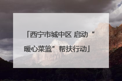西宁市城中区 启动“暖心菜篮”帮扶行动