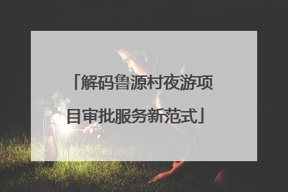 解码鲁源村夜游项目审批服务新范式