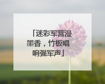 迷彩军营漫墨香，竹板唱响强军声