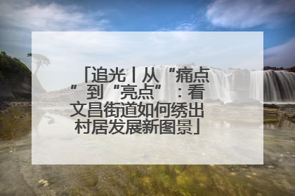 追光丨从“痛点”到“亮点”：看文昌街道如何绣出村居发展新图景