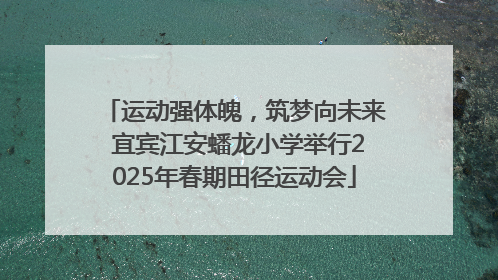 运动强体魄，筑梦向未来 宜宾江安蟠龙小学举行2025年春期田径运动会