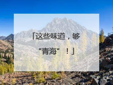 这些味道，够“青海”！