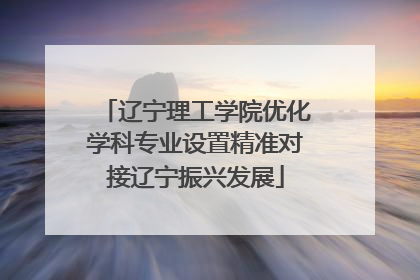 辽宁理工学院优化学科专业设置精准对接辽宁振兴发展