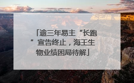 逾三年易主“长跑”宣告终止，海王生物业绩困局待解