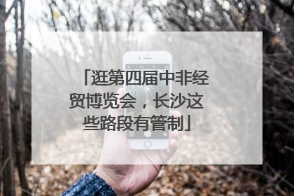 逛第四届中非经贸博览会，长沙这些路段有管制