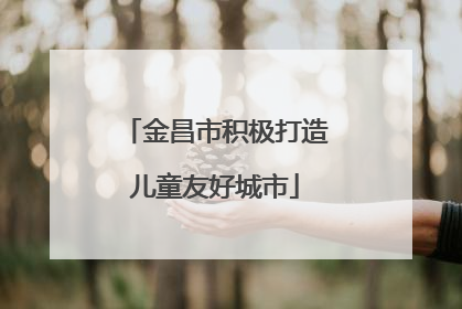 金昌市积极打造儿童友好城市