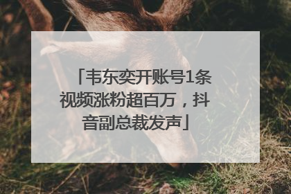 韦东奕开账号1条视频涨粉超百万，抖音副总裁发声