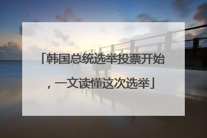 韩国总统选举投票开始，一文读懂这次选举