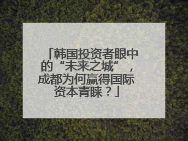 韩国投资者眼中的“未来之城”，成都为何赢得国际资本青睐？