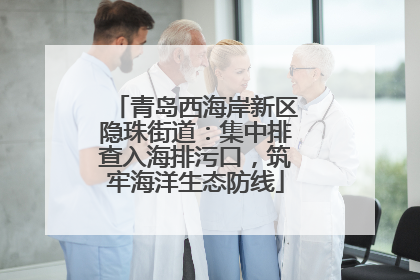 青岛西海岸新区隐珠街道：集中排查入海排污口，筑牢海洋生态防线