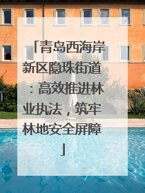 青岛西海岸新区隐珠街道：高效推进林业执法，筑牢林地安全屏障
