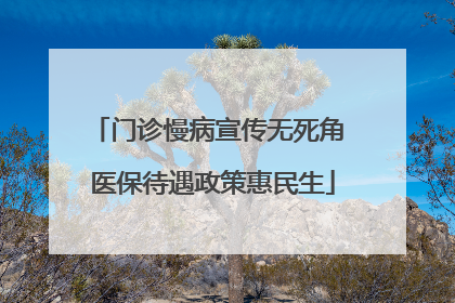 门诊慢病宣传无死角 医保待遇政策惠民生
