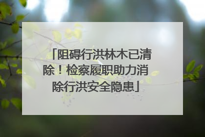 阻碍行洪林木已清除！检察履职助力消除行洪安全隐患