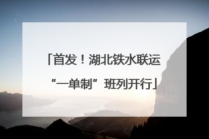 首发！湖北铁水联运“一单制”班列开行