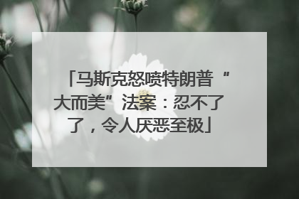 马斯克怒喷特朗普“大而美”法案：忍不了了，令人厌恶至极