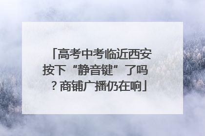 高考中考临近西安按下“静音键”了吗？商铺广播仍在响