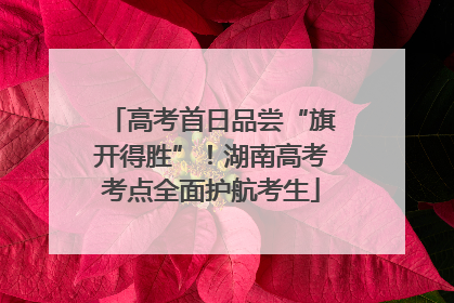 高考首日品尝“旗开得胜”！湖南高考考点全面护航考生