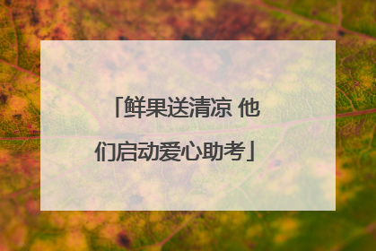 鲜果送清凉 他们启动爱心助考