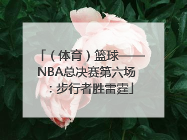 （体育）篮球——NBA总决赛第六场：步行者胜雷霆