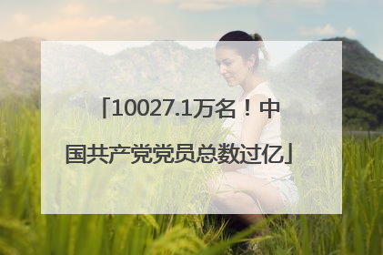 10027.1万名！中国共产党党员总数过亿