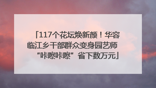 117个花坛焕新颜！华容临江乡干部群众变身园艺师 “咔嚓咔嚓”省下数万元