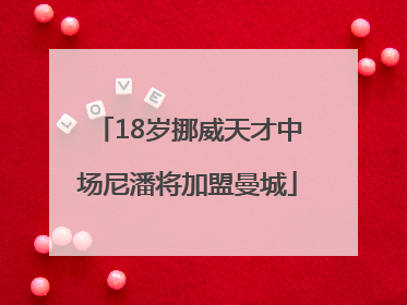 18岁挪威天才中场尼潘将加盟曼城