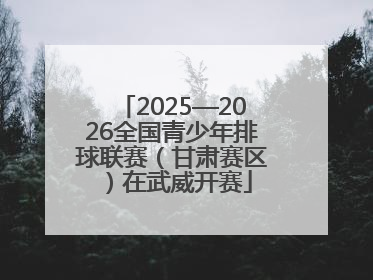 2025—2026全国青少年排球联赛（甘肃赛区）在武威开赛