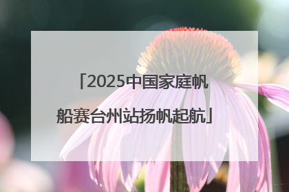 2025中国家庭帆船赛台州站扬帆起航
