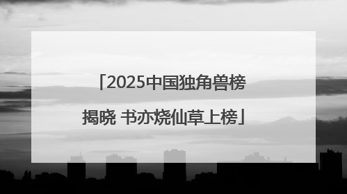 2025中国独角兽榜揭晓 书亦烧仙草上榜