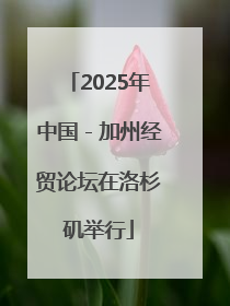 2025年中国－加州经贸论坛在洛杉矶举行