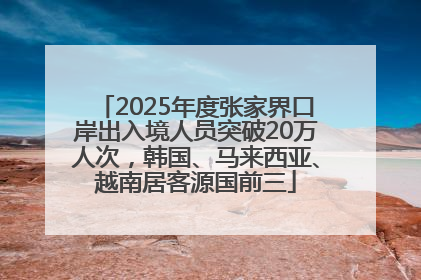 2025年度张家界口岸出入境人员突破20万人次，韩国、马来西亚、越南居客源国前三