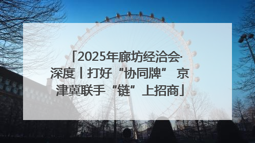 2025年廊坊经洽会·深度丨打好“协同牌” 京津冀联手“链”上招商