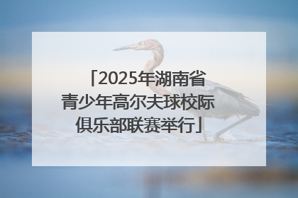 2025年湖南省青少年高尔夫球校际俱乐部联赛举行