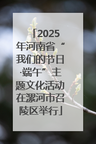 2025年河南省“我们的节日·端午”主题文化活动在漯河市召陵区举行
