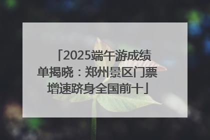 2025端午游成绩单揭晓：郑州景区门票增速跻身全国前十