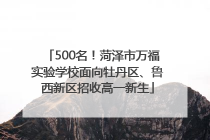 500名！菏泽市万福实验学校面向牡丹区、鲁西新区招收高一新生